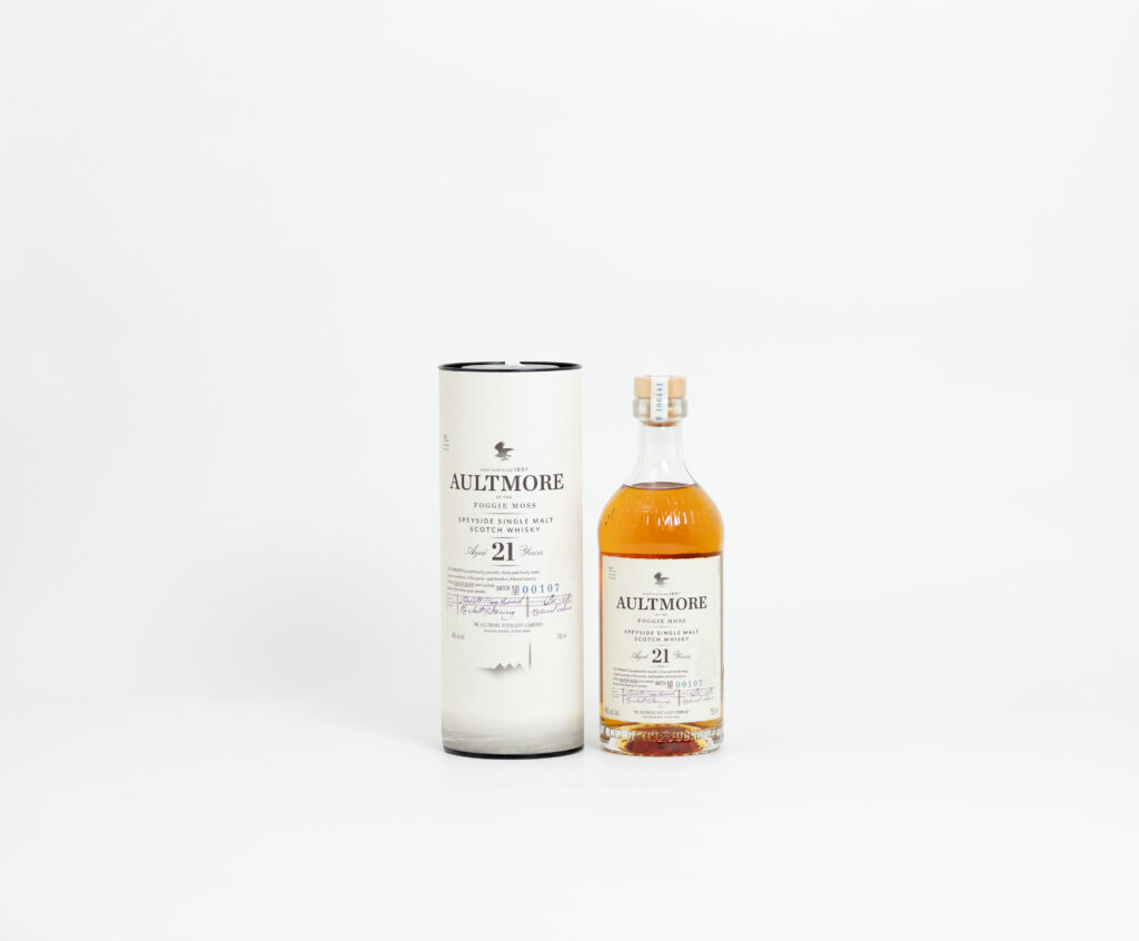 Aultmore 21 Year Old – Single Malt Scotch Whisky, 43% ABV, 70cl (With Original Tube)