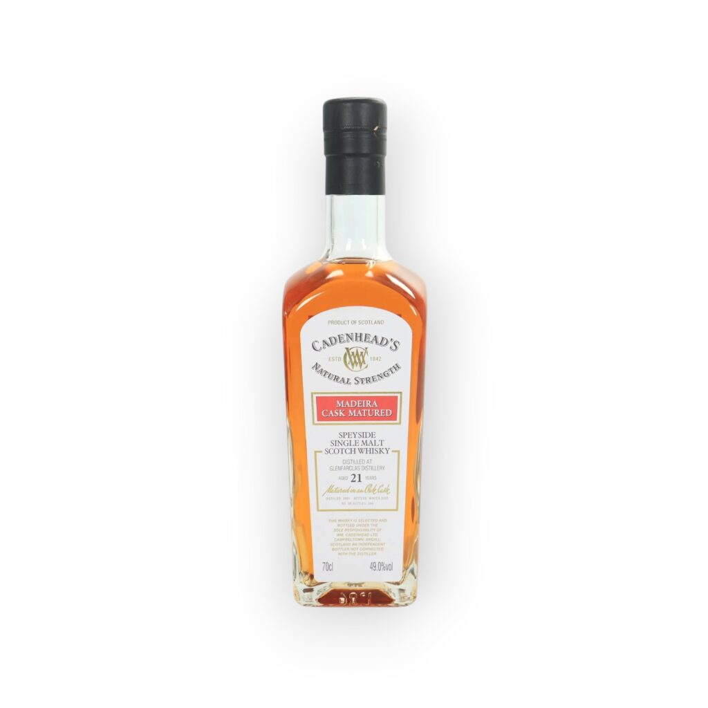 Glenfarclas 21 Year Old – Cadenhead’s Authentic Collection | Madeira Hogshead Finish | Winter 2023 | 49% ABV | 70cl