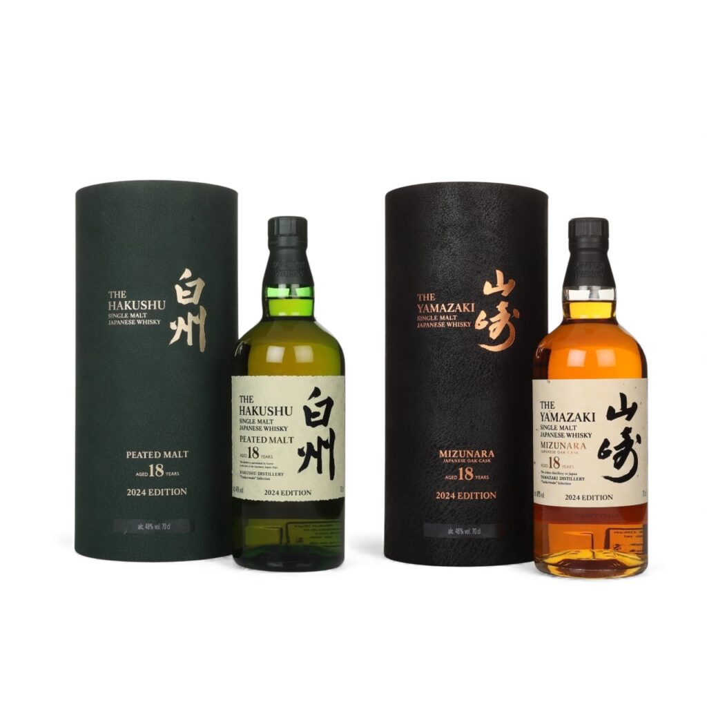 Hakushu 18 Year Old Peated Malt & Yamazaki 18 Year Old Mizunara – Tsukuriwake 2024