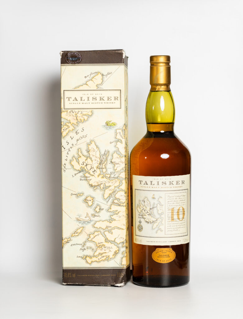 Talisker 10 Year Old – Map Label Bottled 1990s (1 Litre)