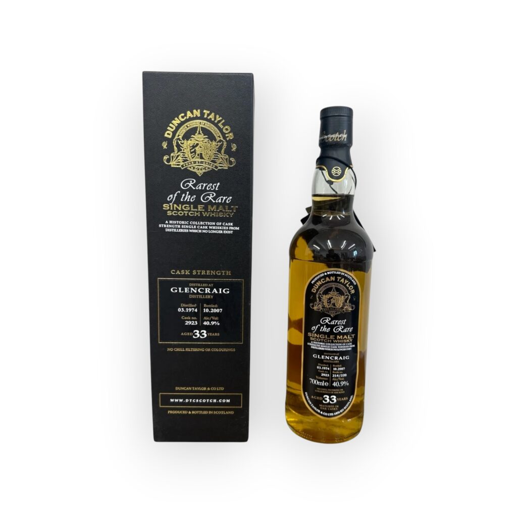 Glen Craig (Glencraig) 33 Year Old 1974 – Duncan Taylor Rarest of the Rare | Lomond Still | Glenburgie | Speyside | 70cl