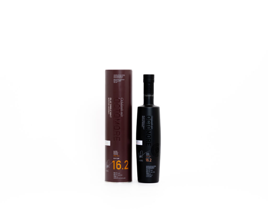 Octomore 16.2 – 5 Year Old Islay Single Malt, 58.1% ABV, 70cl (Oloroso, Bordeaux, Madeira & Moscatel Casks)