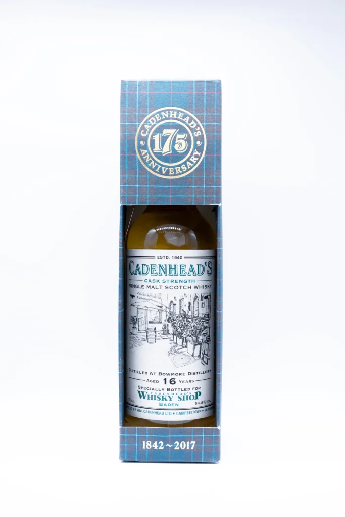Bowmore 16 year old Cadenhead 175th Anniversary Baden Whisky shop