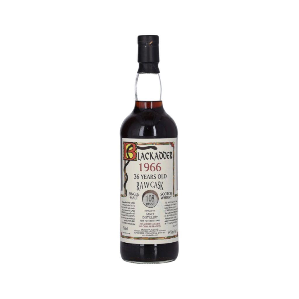 Blackadder Banff 1966 – 34 Year Old Single Malt, Sherry Butt, Cask #3439, 54% ABV (519 Bottles) (Bottled Sep 2003)