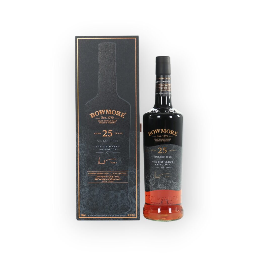 Bowmore 25 Year Old 1996 – The Distiller’s Anthology No.01 | Oloroso Sherry Cask | 49.7% ABV | 3,516 Bottles | 70cl