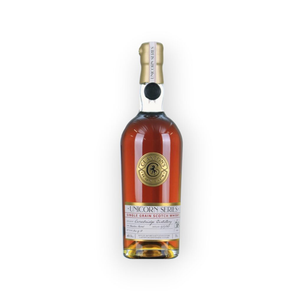 Carsebridge 58 Year Old 1965 – Claxton’s Unicorn Series No. 4 | Single Grain | Single Bourbon Barrel | 40.3% ABV | 37 Bottles | 70cl
