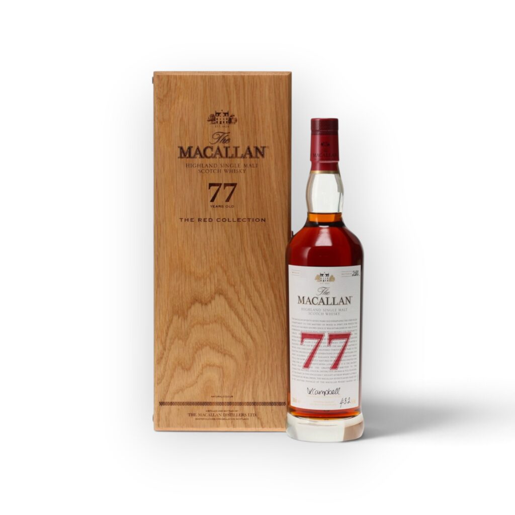 The Macallan Red Collection 77 Year Old | First Casked 1945 | 43.2% ABV | Javi Aznarez Artwork | 2022 Release