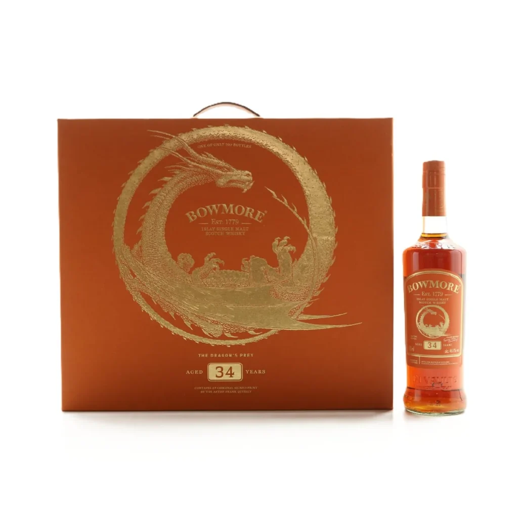 Bowmore 34 Year Old Dragon’s Prey | Frank Quitely Limited Edition | 700 Sets Worldwide | 46.7% ABV | 70cl